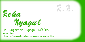 reka nyagul business card